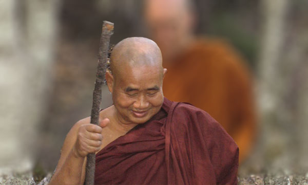 Pa Auk Sayadaw with buddhist meditation teacher Pa Auk Sayadaw
